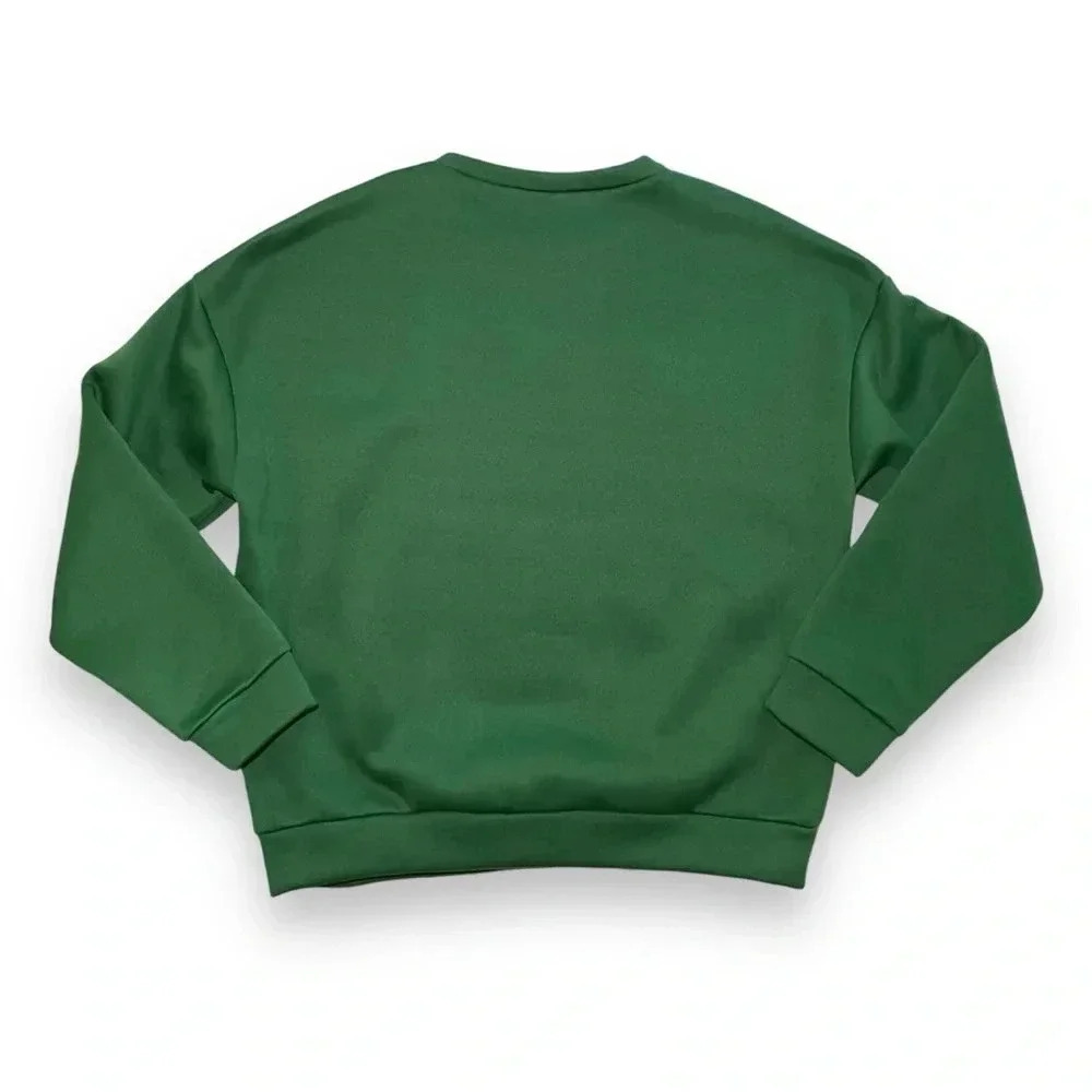 SHEIN Cozy Embroidered Gold HAWAII USA Green Crewneck Sweater Size SM/US 4 - Picture 14 of 14